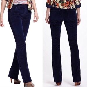 Anthropologie Pilcro Stet Corduroy Bootcut Pants Jeans Navy Blue sz 27